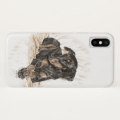 Coques Case-Mate iPhone Doberman Chien oreilles naturelles (Dos (Horizontal))