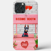 Coques Case-Mate iPhone Doberman Chien Valentine's Day Kissing Booth (Verso)
