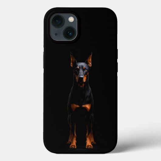 Coques Case-Mate iPhone Doberman Guardian Noir 4 Luxe iPhone 13 (Verso)