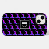 Coques Case-Mate iPhone Doberman Pinscher Chien rose Silhouette Mono noir (Verso (horizontal))