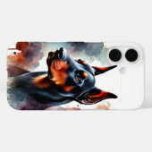 Coques Case-Mate iPhone Doberman Watercolor Art (Verso (horizontal))