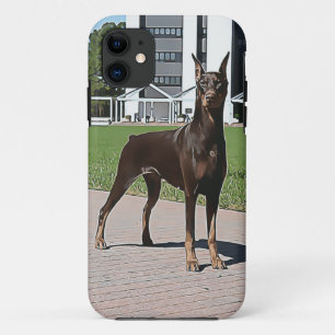Coque Case-Mate Pour iPhone Dobermann rouge (v11-1)