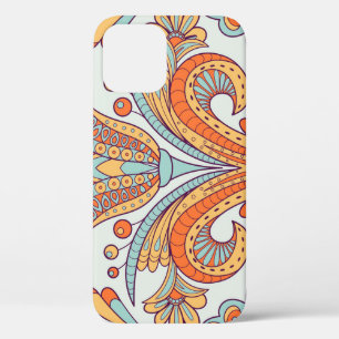 Case-Mate iPhone Case Dodle floral damask, folk sans couture motif.