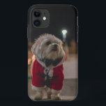 Case-Mate iPhone Case Dog à Santa costume<br><div class="desc">puppy animal dog maltese,  sweet santa happiness,  cheerful furry pure happy,  funny maltese puppy beautiful,  poppy porcelebrer,  adorable doggy santa ,  canine xmas christmas,  pet cut holiday , </div>