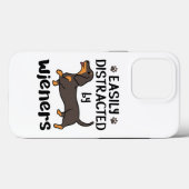Coques Case-Mate iPhone Dog Easily Distracted by Wieners (Verso (horizontal))