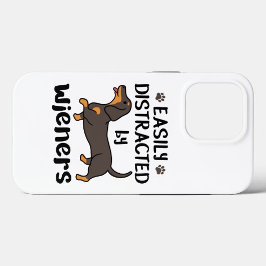 Coques Case-Mate iPhone Dog Easily Distracted by Wieners (Verso (horizontal))