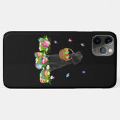 Coques Case-Mate iPhone Dog Lover | Bunny Black Labrador Dog & Easter Eggs (Dos (Horizontal))