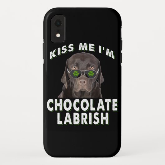 Coques Case-Mate iPhone Dog Lover | Kiss Me I'm Chocolat Labrish (Dos)