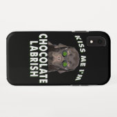 Coques Case-Mate iPhone Dog Lover | Kiss Me I'm Chocolat Labrish (Dos (Horizontal))