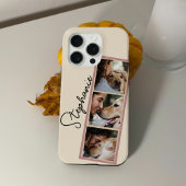 Coques Case-Mate iPhone Dog Photo Collage Name Cream Pet