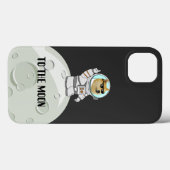 Coques Case-Mate iPhone Dogecoin à la lune (Verso (horizontal))