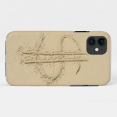 Coques Case-Mate iPhone Dollar écrit dans le sable (Dos (Horizontal))