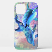 Coques Case-Mate iPhone Dolphin Couple Bleu (Verso)