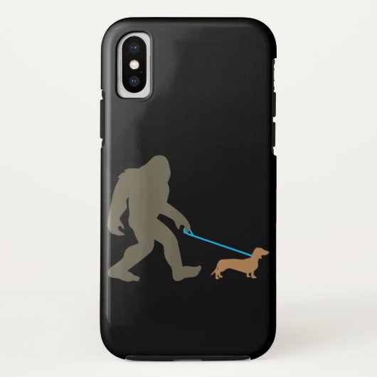 Coques Case-Mate iPhone Don de chien | Bigfoot Walking Dachshund (Dos)