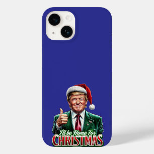 Coque Pour iPhone 14 Donald Trump Noël Le chapeau du Père Noël monte