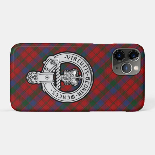 Coques Case-Mate iPhone Donnachaidh (Robertson) Red tartan Crest (Dos (Horizontal))