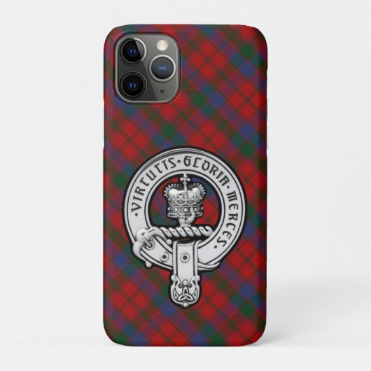 Coques Case-Mate iPhone Donnachaidh (Robertson) Red tartan Crest (Dos)