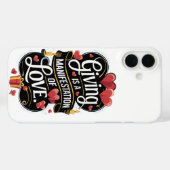 Coques Case-Mate iPhone "Donner est une manifestation d'amour" (Verso (horizontal))