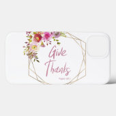 Coques Case-Mate iPhone Donner Merci Aquarelle rose Florale (Verso (horizontal))