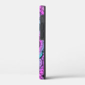 Coques Case-Mate iPhone Doodé De Fleur Bleu Et Violet (Verso / Gauche)