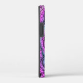 Coques Case-Mate iPhone Doodé De Fleur Bleu Et Violet (Verso / Droite)