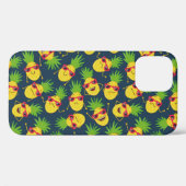 Coques Case-Mate iPhone Doodle ananas, dessiné à la main, motif d'été. (Verso (horizontal))