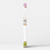 Coques Case-Mate iPhone Doodle beiguts motif, design sans soudure. (Verso / Gauche)