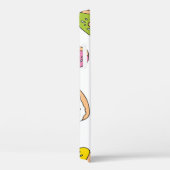 Coques Case-Mate iPhone Doodle beiguts motif, design sans soudure. (Verso / Droite)