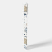 Coques Case-Mate iPhone Doodle Botanique Bleu géométrique (Verso / Droite)