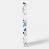 Coques Case-Mate iPhone Doodle Botanique Bleu géométrique (Verso / Gauche)