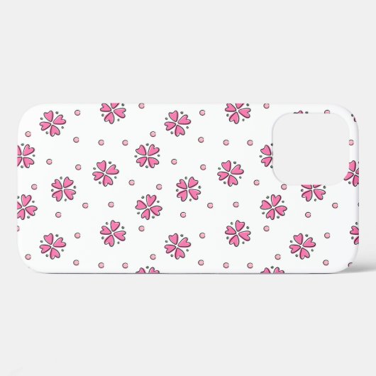 Coques Case-Mate iPhone Doodle Daisies et points (Verso (horizontal))