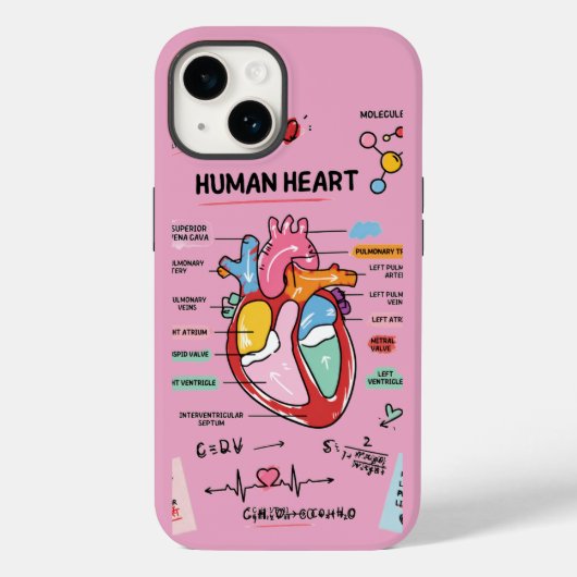 Coques Case-Mate iPhone Doodle de science pour étudiant en médecine Anatom (Verso)