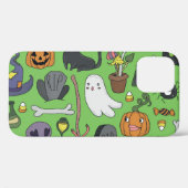 Coques Case-Mate iPhone Doodle d'Halloween : Concept mignon et transparent (Verso (horizontal))