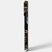 Coques Case-Mate iPhone Doodle ethnique africain | Abstrait texturé zèbre  (Verso / Gauche)