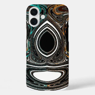 iPhone 16 Plus Case Doodle ethnique africain Ar abstrait texturé zèb