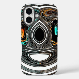 Coques iPhone 16 Doodle ethnique africain Zebra texturé Art Imprime