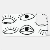 Coques Case-Mate iPhone Doodle eye, motif créatif sans couture. (Verso (horizontal))
