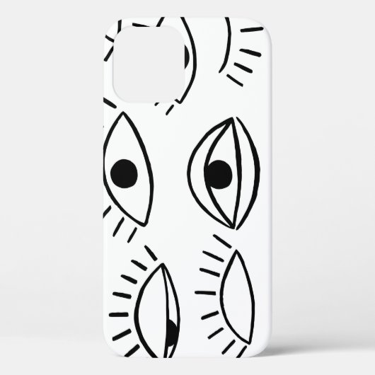 Coques Case-Mate iPhone Doodle eye, motif créatif sans couture. (Verso)