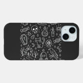 Coques Case-Mate iPhone Doodle Halloween en retour (Verso (horizontal))