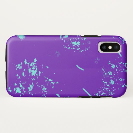 Coques Case-Mate iPhone Doodles bleu clair violet (Dos (Horizontal))