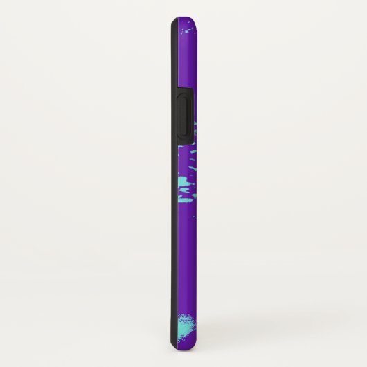 Coques Case-Mate iPhone Doodles bleu clair violet (Dos/Droite)