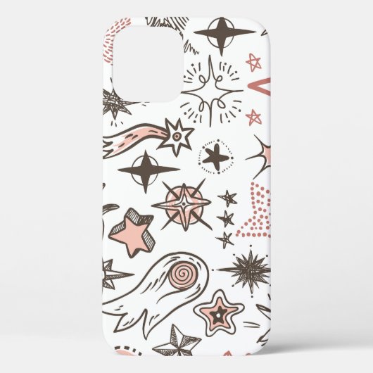 Coques Case-Mate iPhone Doodles cosmiques : Étoiles et comètes (Verso)