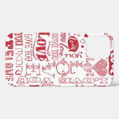 Coques Case-Mate iPhone Doodles d'amour dessinés à la main  (Verso (horizontal))