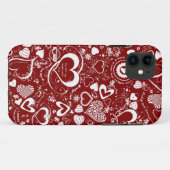 Coques Case-Mate iPhone Doodles d'amour du coeur (Dos (Horizontal))