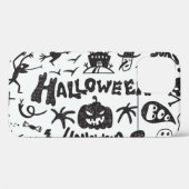 Coques Case-Mate iPhone Doodles de monstre d'Halloween amusant (Verso (horizontal))