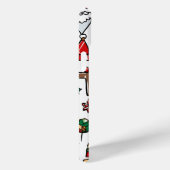 Coques Case-Mate iPhone Doodles de Noël lunaires (Verso / Droite)