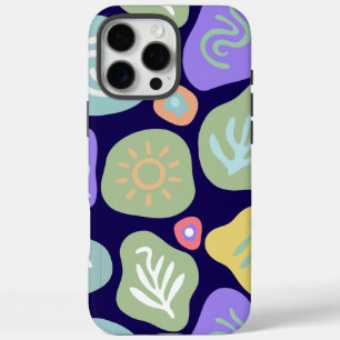 Coques iPhone 16 Pro Max Doodles de rêve - Boho Nature Vibrant Design Motif