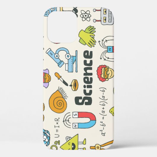 Coques Case-Mate iPhone Doodles de science : Ensemble d'écoles à main. (Verso)