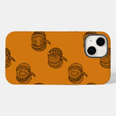 Coques Case-Mate iPhone Doodles d'Halloween boho mandala citrouilles Autom (Verso (horizontal))