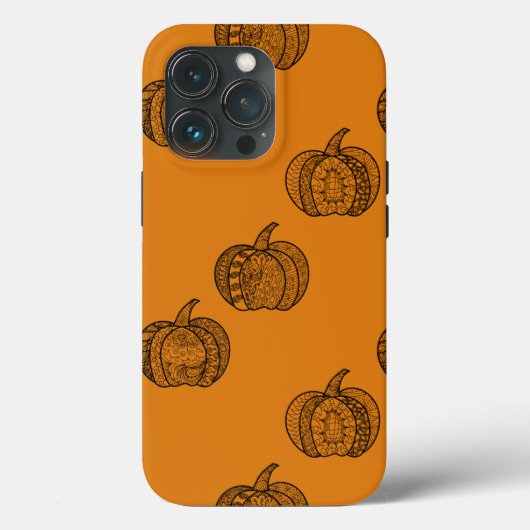 Coques Case-Mate iPhone Doodles d'Halloween boho mandala citrouilles Autom (Verso)